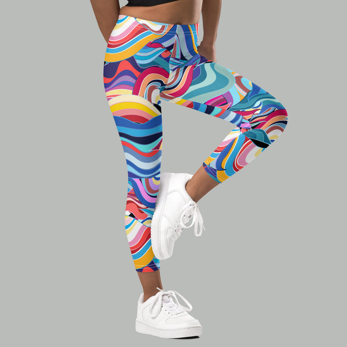Kids/Youth Abstract Waves Leggings