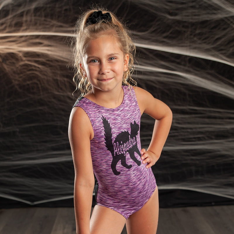 Halloween Scaredy Cat Leotard - Personalized