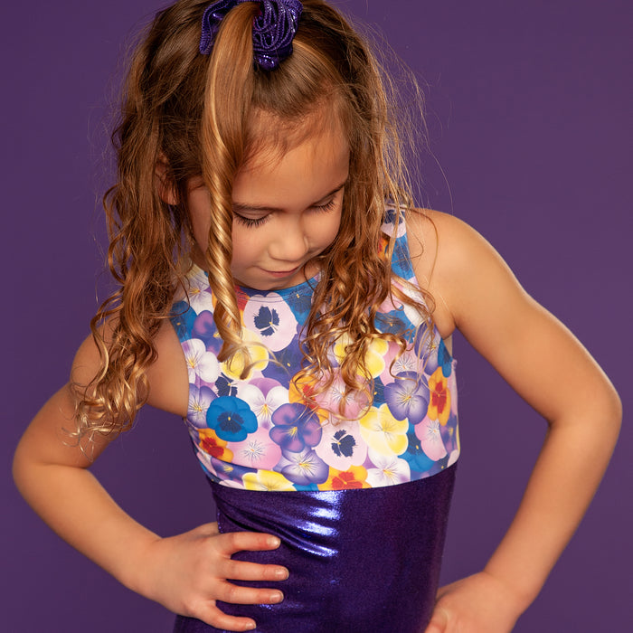 Purple Floral Leotard