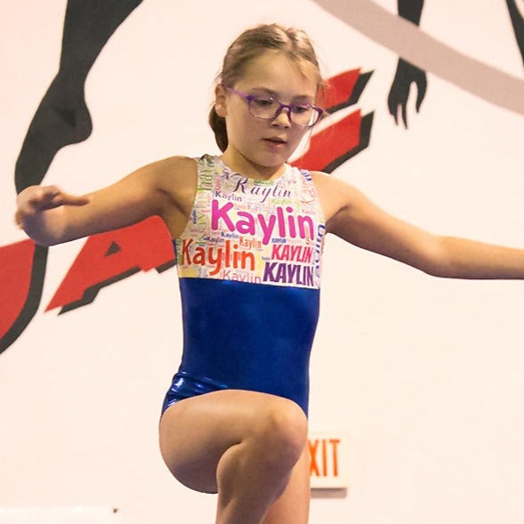 Blue Name Leotard