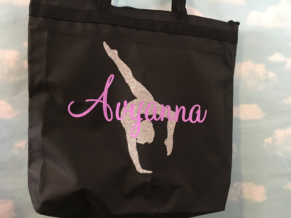 Personalized Zippered Tote Bag
