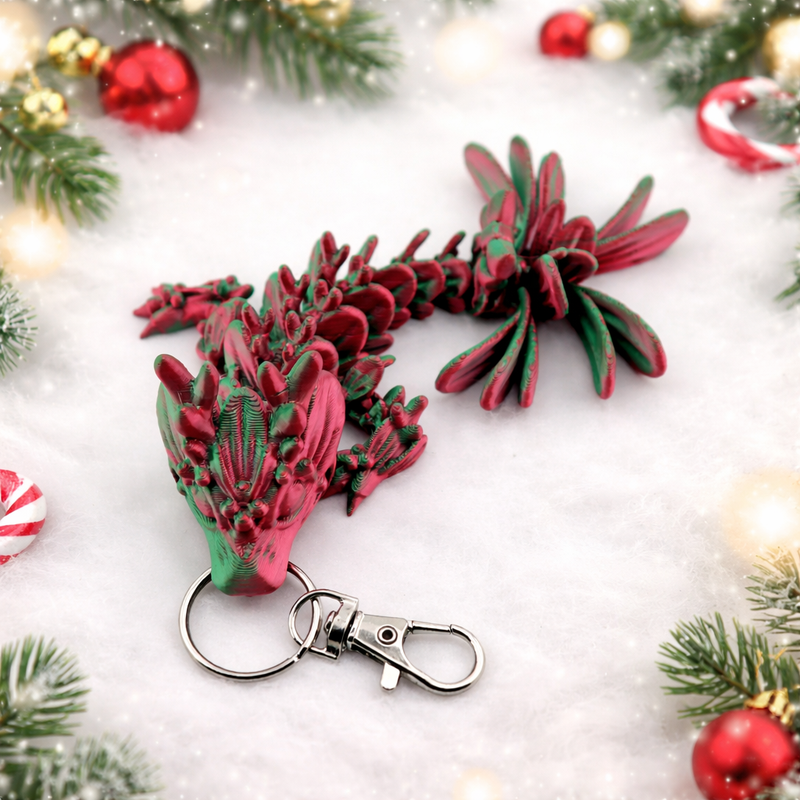 Mistletoe Dragon Tadling Bag Charm