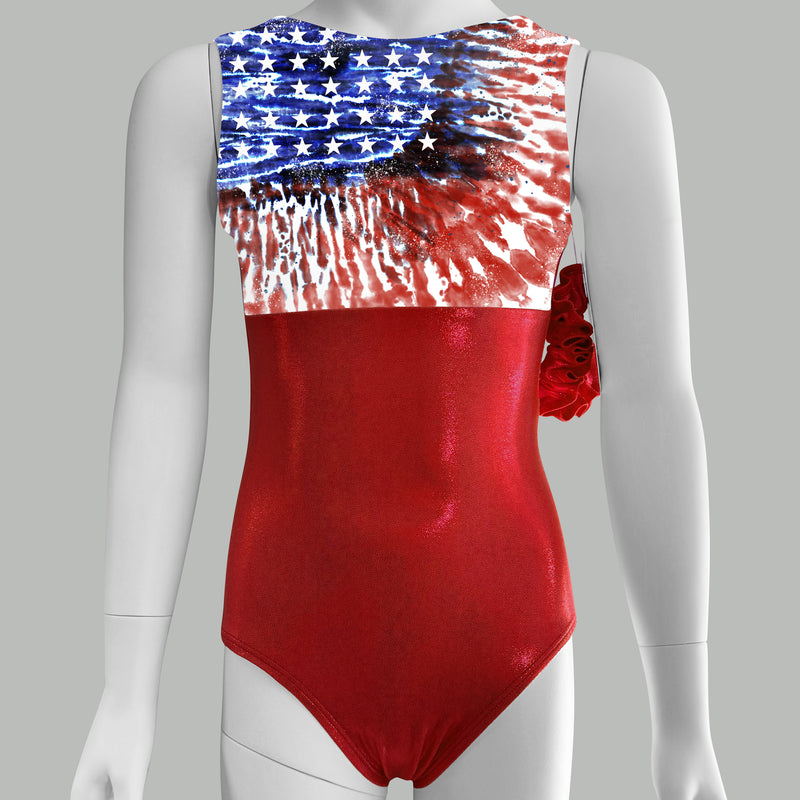 Patriotic Tie Dye Flag Leotard