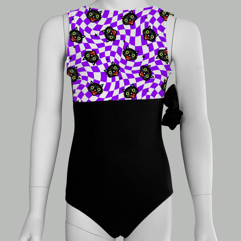 Retro Halloween Cats Leotard