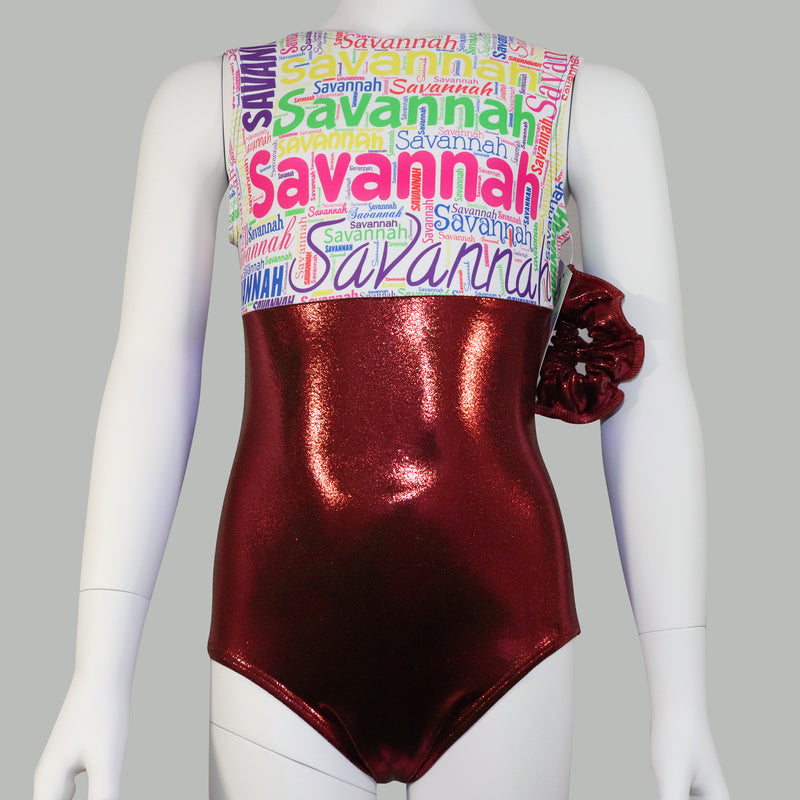 Burgundy Name Leotard