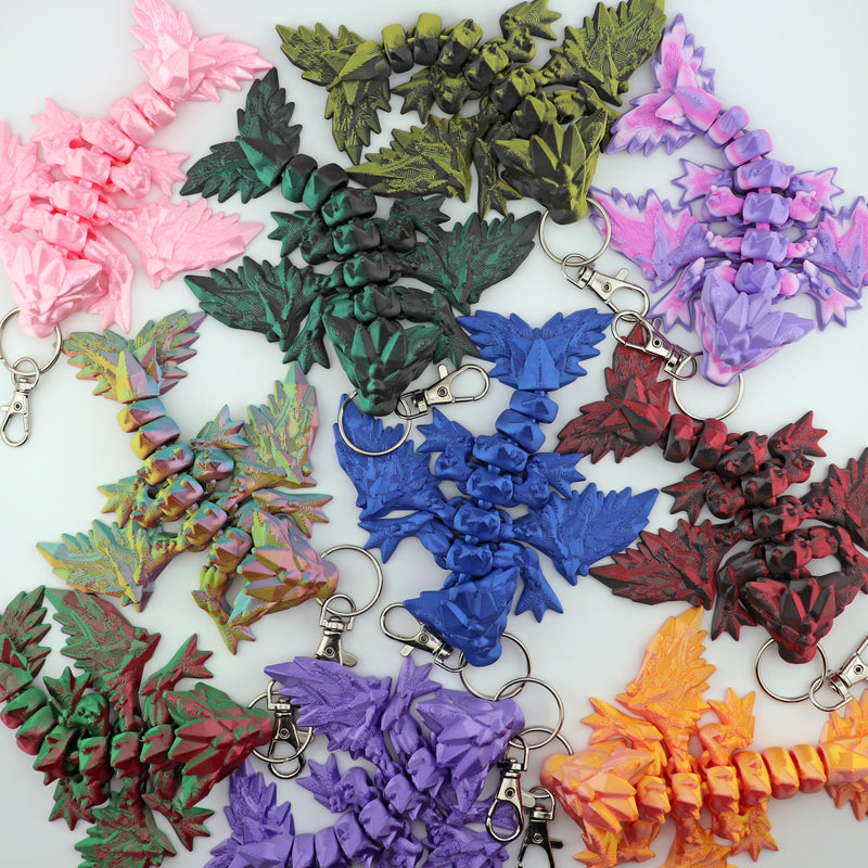 Winged Crystal Dragon Bag Charm