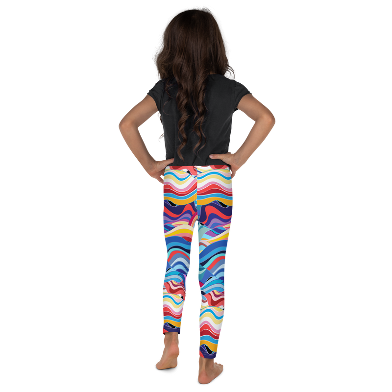Kids/Youth Abstract Waves Leggings