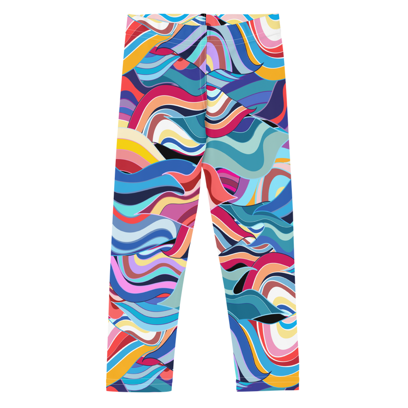Kids/Youth Abstract Waves Leggings