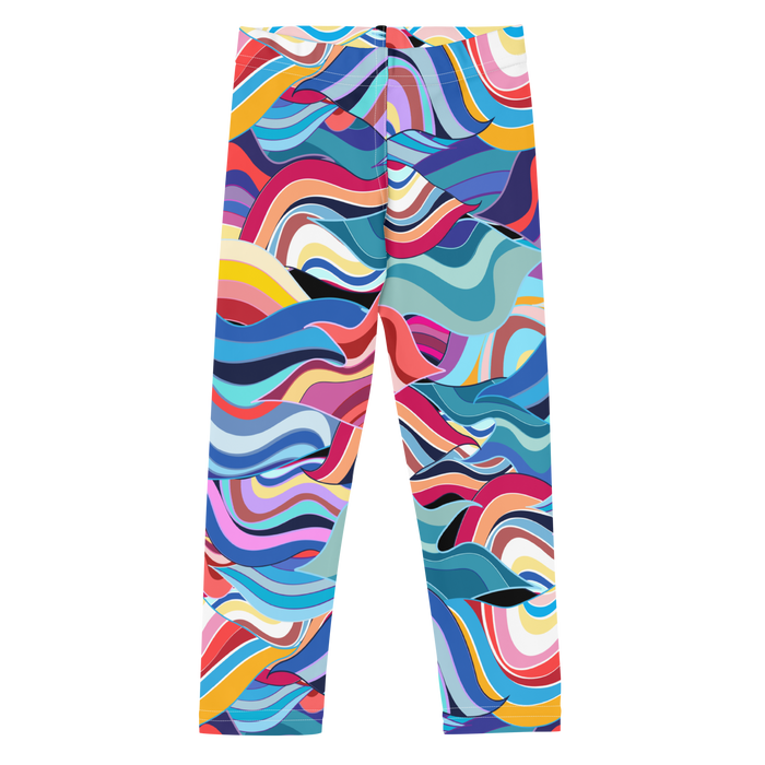 Kids/Youth Abstract Waves Leggings