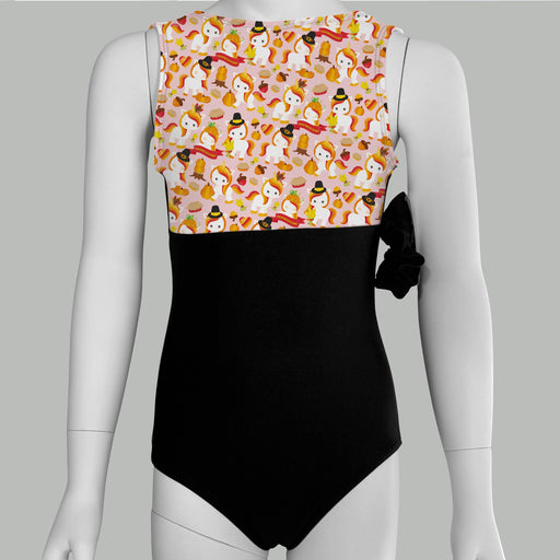 Thanksgiving Unicorns Gymnastics Leotard Girls Toddlers Kids Teens Dance Ballet Costume Custom Bodysuit Unicorn holiday Leo by AERO Leotards