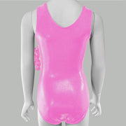 Axolotl Gymnastics Leotard: Sparkly Silver & Pink Dance or Gym Outfit