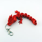 Articulated Rose Dragon Keychain: Fantasy Bag Charm