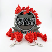 Articulated Rose Dragon Keychain: Fantasy Bag Charm