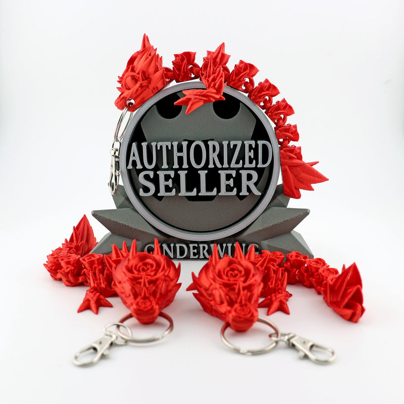 Articulated Rose Dragon Keychain: Fantasy Bag Charm
