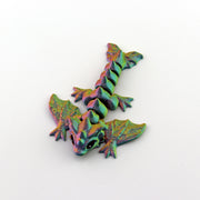 Articulated Tiny Dragon Butterfly Figurine — Tiny Wyvern Winged Fantasy Fidget Creature