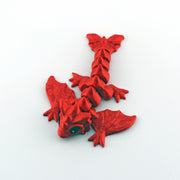 Articulated Tiny Dragon Butterfly Figurine — Tiny Wyvern Winged Fantasy Fidget Creature