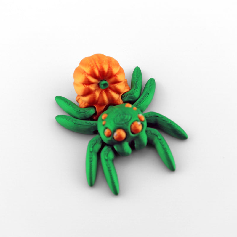 Articulated Jumping Spider Figurine • 3D Printed Poseable Spider • Collectible Desk / Pocket Fidget