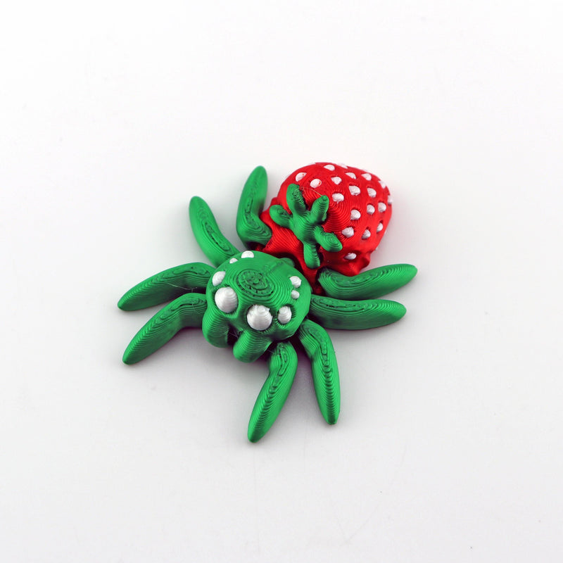 Articulated Jumping Spider Figurine • 3D Printed Poseable Spider • Collectible Desk / Pocket Fidget