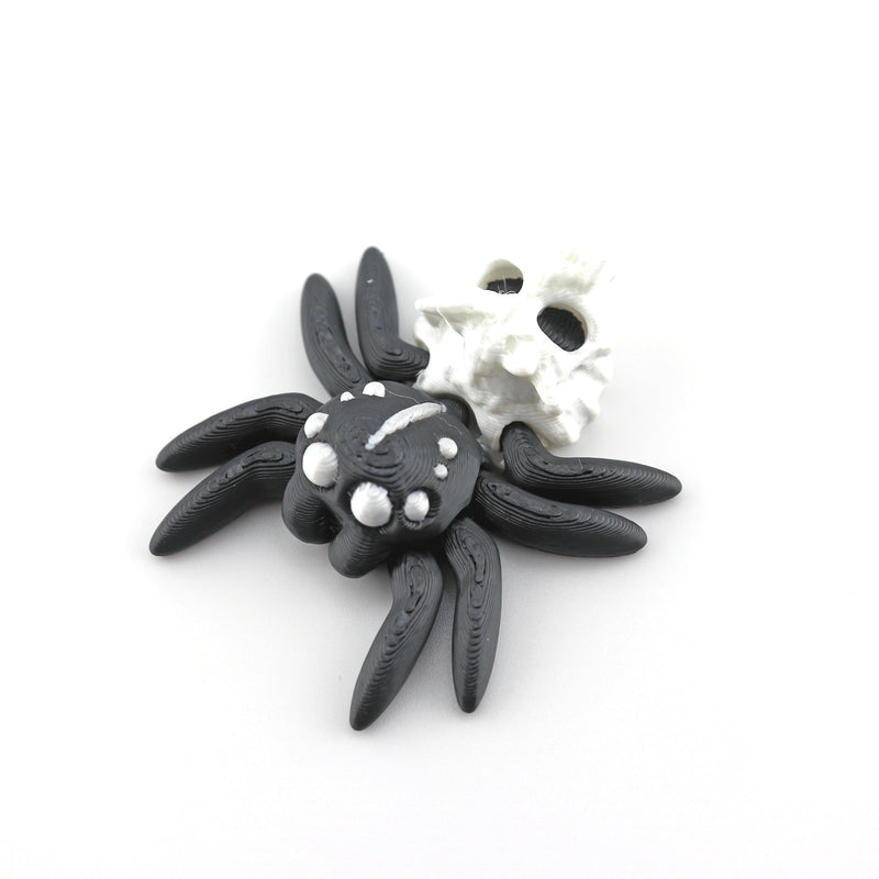 Articulated Jumping Spider Figurine • 3D Printed Poseable Spider • Collectible Desk / Pocket Fidget