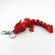 Articulated Rose Dragon Keychain: Fantasy Bag Charm