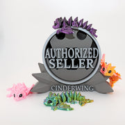Articulated Tiny Dragon Butterfly Figurine — Tiny Wyvern Winged Fantasy Fidget Creature