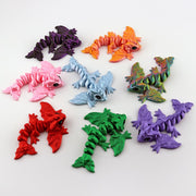 Articulated Tiny Dragon Butterfly Figurine — Tiny Wyvern Winged Fantasy Fidget Creature