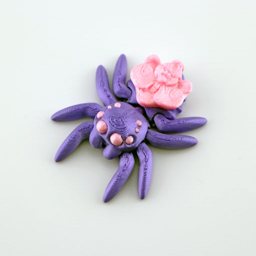 Articulated Jumping Spider Figurine • 3D Printed Poseable Spider • Collectible Desk / Pocket Fidget