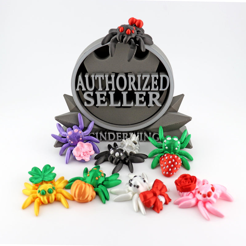 Articulated Jumping Spider Figurine • 3D Printed Poseable Spider • Collectible Desk / Pocket Fidget