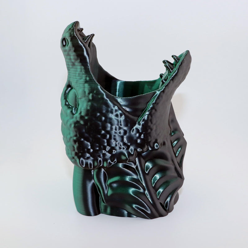 Dragon Head Pen Holder: Fantasy Desk Organizer Pencil Cup
