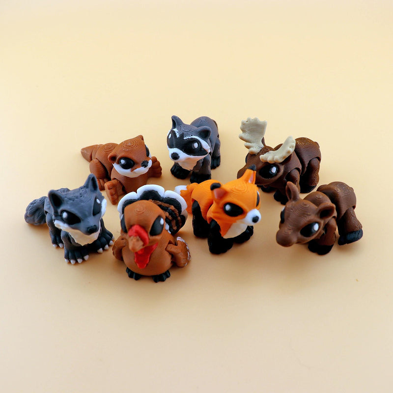 Mini Woodland Critters Hatchlings Set – Articulated Forest Pals, Collectible Figurines & Gifts for Nature Lovers