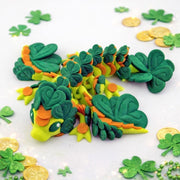 Clover Dragon – St. Patrick’s Day Dragon | Lucky Shamrock 3D Printed Dragon | St. Paddy’s Decor | Celtic Dragon Gift