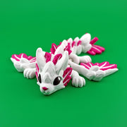 Articulated Bunny Dragon Figurine | 3D Printed Easter Decor