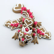 Heart Cookie Dragon – Valentine-Themed Articulated Dragon Figurine