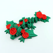 Rose Dragon Figurine – Valentine’s Day Dragon Gift, 3D Printed Floral Dragon, Cute Fantasy Creature, Romantic Rose Dragon Display