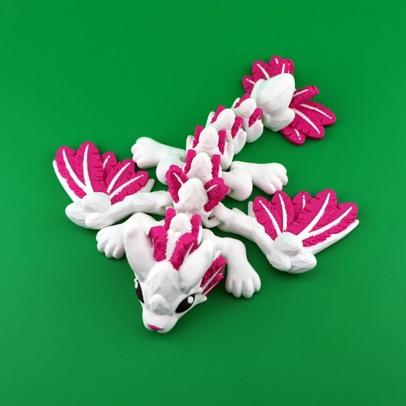 Articulated Bunny Dragon Figurine | 3D Printed Easter Decor