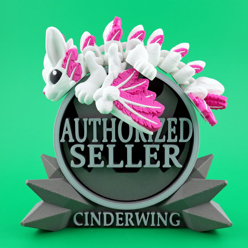 Articulated Bunny Dragon Figurine | 3D Printed Easter Decor