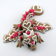 Heart Cookie Dragon – Valentine-Themed Articulated Dragon Figurine
