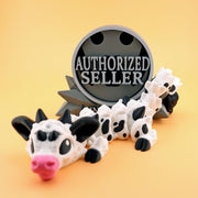 Articulated Cow Dragon Figurine: Flexible Farmyard Fantasy Creature Collectible