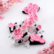 Cherry Blossom Dragon – Hanami Dragon with Pink Flowers, Cute Fantasy Wyvern Dragon Figurine, Romantic Gift, Shelf Decor