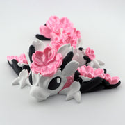 Cherry Blossom Dragon – Hanami Dragon with Pink Flowers, Cute Fantasy Wyvern Dragon Figurine, Romantic Gift, Shelf Decor
