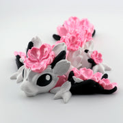 Cherry Blossom Dragon – Hanami Dragon with Pink Flowers, Cute Fantasy Wyvern Dragon Figurine, Romantic Gift, Shelf Decor