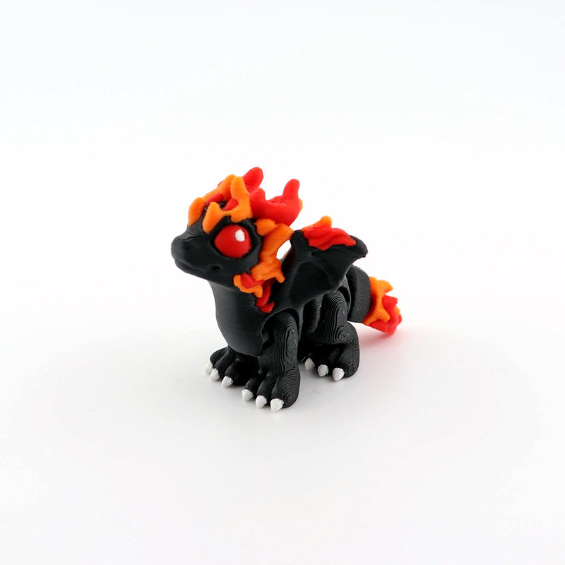 Elemental Dragon Hatchlings Set | 3D Printed Dragons | Fire Water Leaf Crystal Feather Classic Dragons | Fantasy Figurine Collection