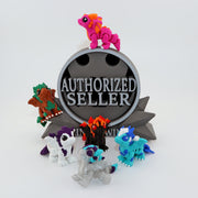 Elemental Dragon Hatchlings Set | 3D Printed Dragons | Fire Water Leaf Crystal Feather Classic Dragons | Fantasy Figurine Collection