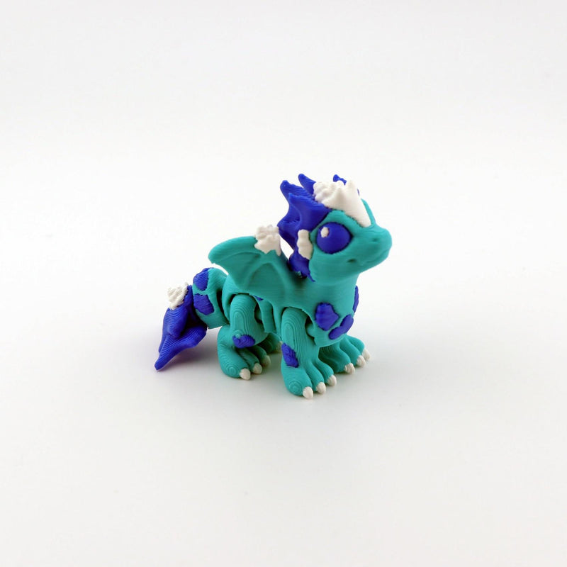 Elemental Dragon Hatchlings Set | 3D Printed Dragons | Fire Water Leaf Crystal Feather Classic Dragons | Fantasy Figurine Collection
