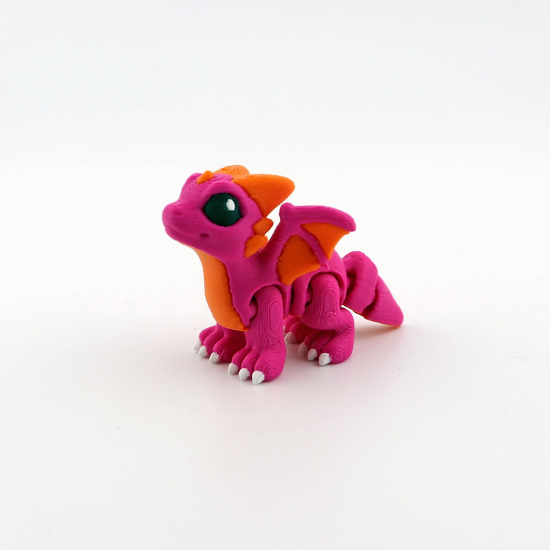 Elemental Dragon Hatchlings Set | 3D Printed Dragons | Fire Water Leaf Crystal Feather Classic Dragons | Fantasy Figurine Collection