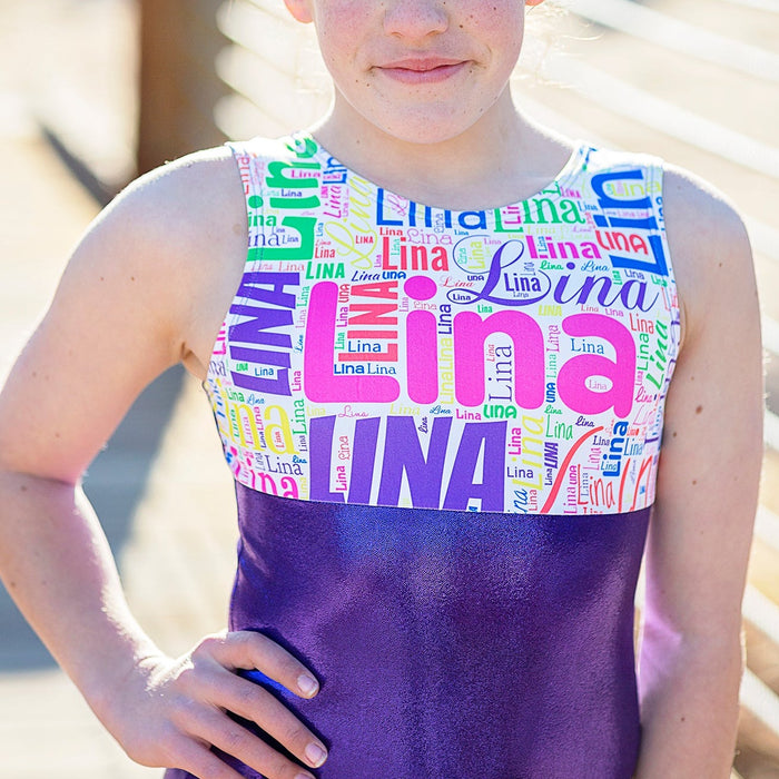 Purple Name Leotard