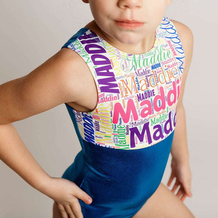 Ocean Blue Name Leotard - Personalized