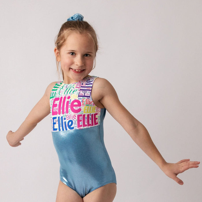 Ice Blue Name Leotard - Personalized