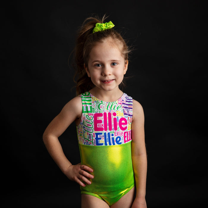 Lime Name Leotard - Personalized
