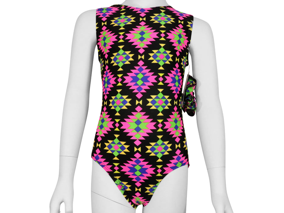 Geometric Print Leotard